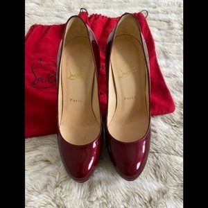 ❌SOLD❌ Christian Louboutin Bianca Patent Garnet 38.5